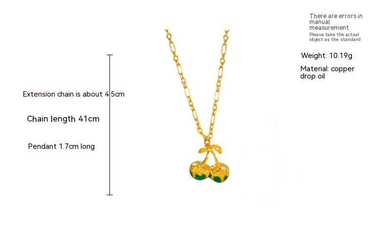 Fashion Copper Cherry Women's Necklace