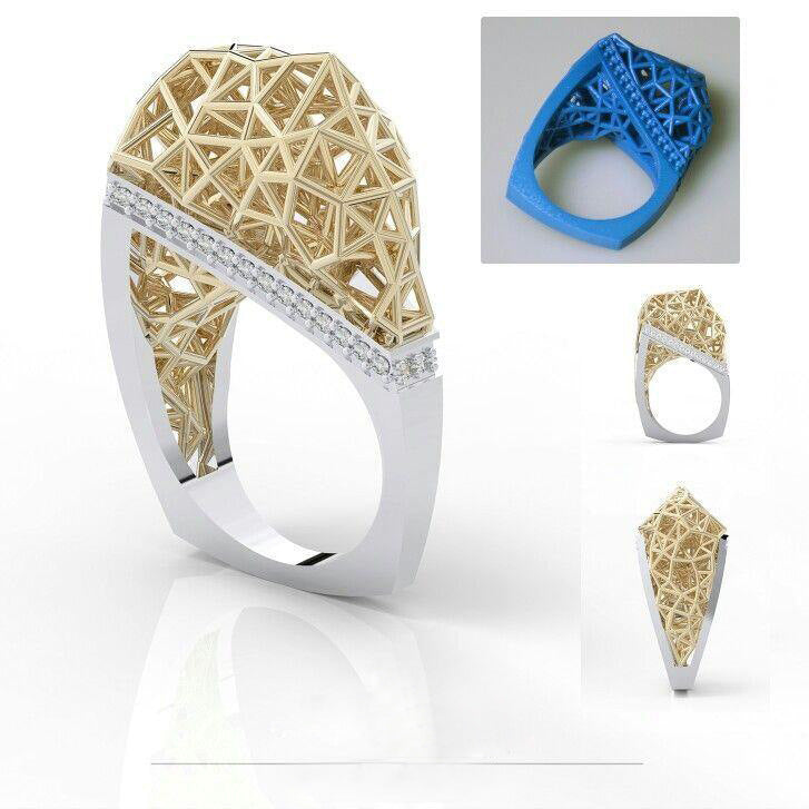 Copper Zircon Electroplated Jewelry Ring Mesh