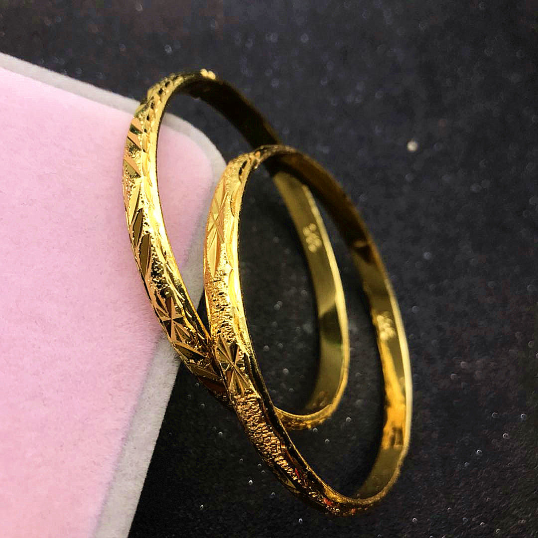 Ethnic Style Pure Copper Simulation Gold 8-12 Buckle Bracelet Female