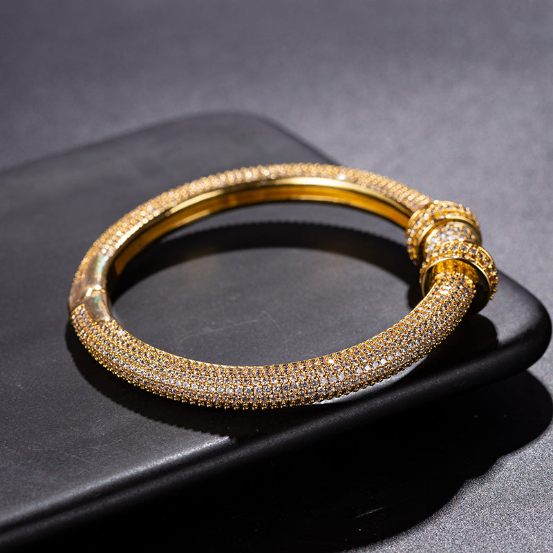 Jewelry Copper Silver Plated Fashion Couple Full Diamond Net Red Hot Bracelet