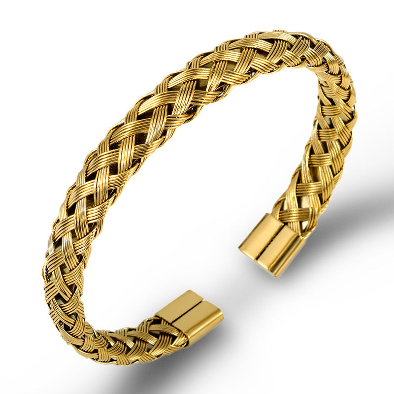 Creative Roman Digital Titanium Steel Valentine Bracelet with Ring Valentine Gift