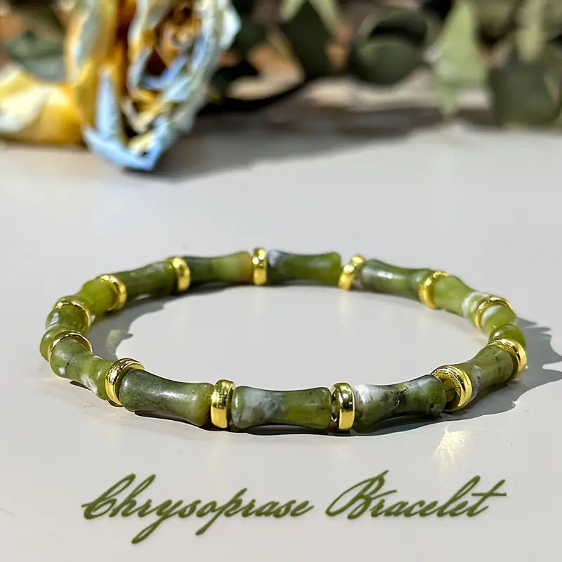 Blue Fire Onyx Malachite And Moonstone Bracelet