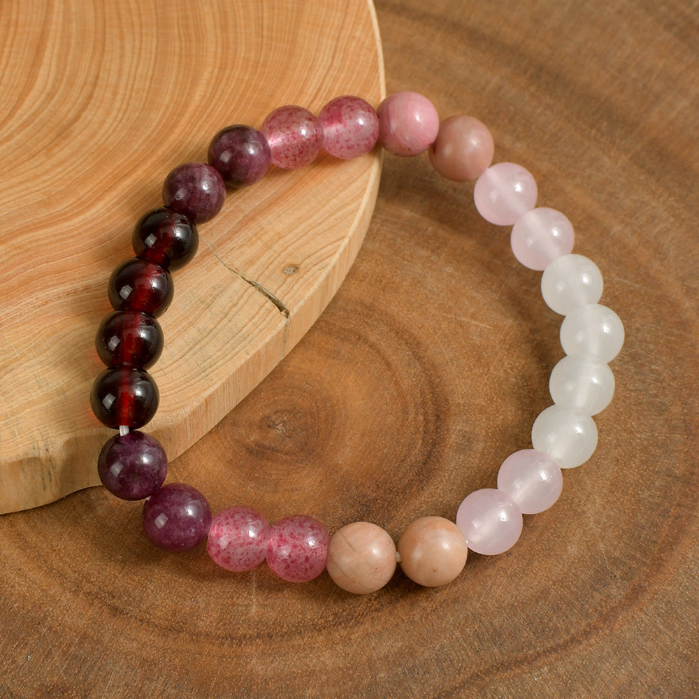 Rare Natural Stone Crystal Bracelet With A Star Design