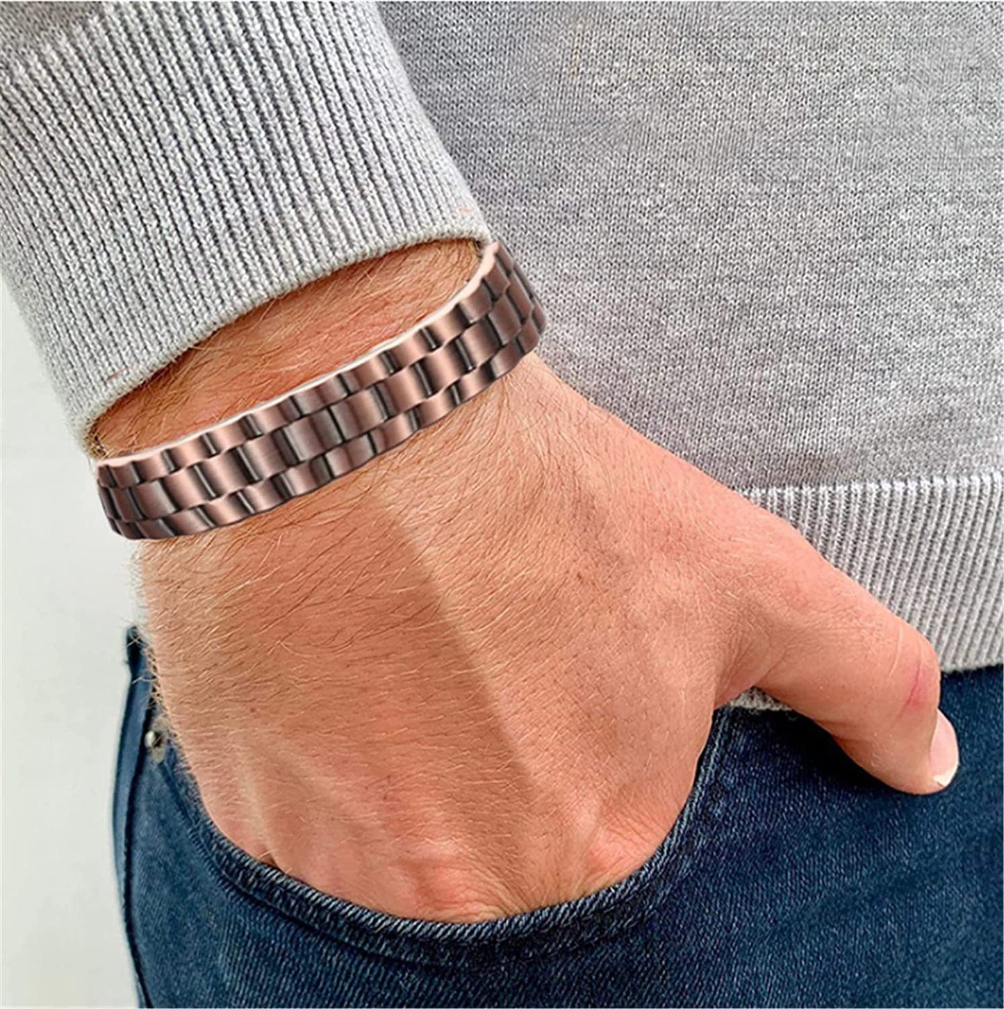 Men's Copper Magnetic Therapy Bracelet Pure Copper For Joint Pain
