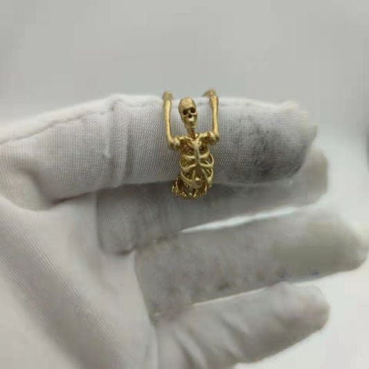 Men's And Women's Pure Copper Personality Skull Ring