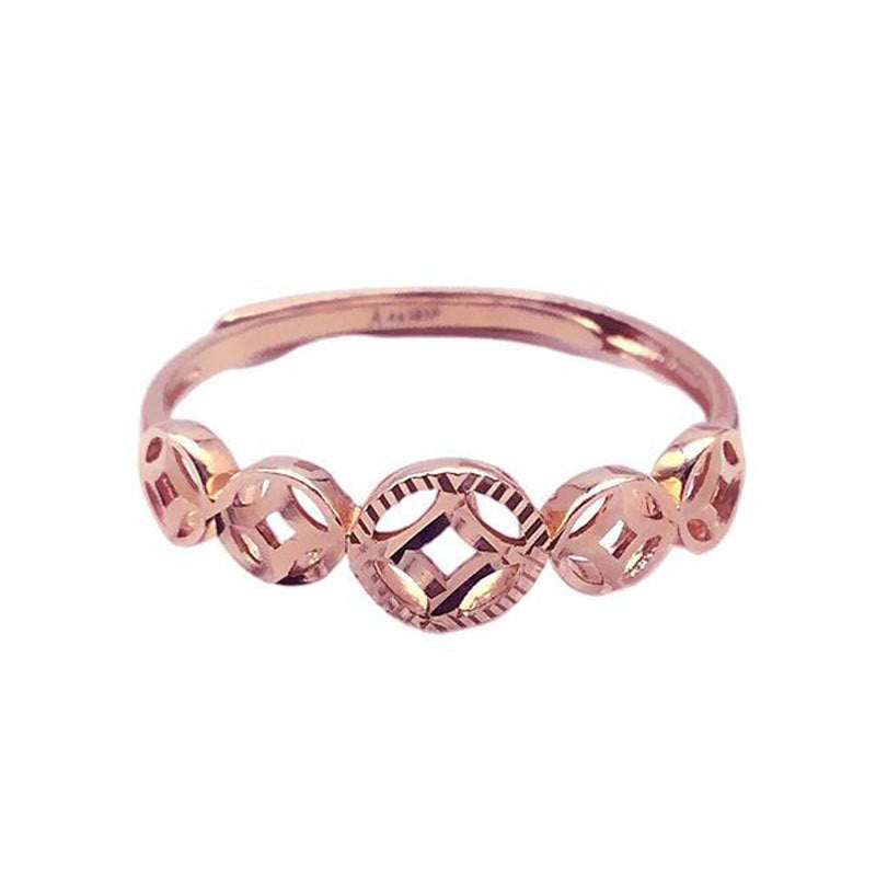 Russian Purple Gold Copper Coin Ring