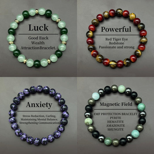 Multi-element Cuprite Red Tigers Eye Black Tourmaline Bracelet