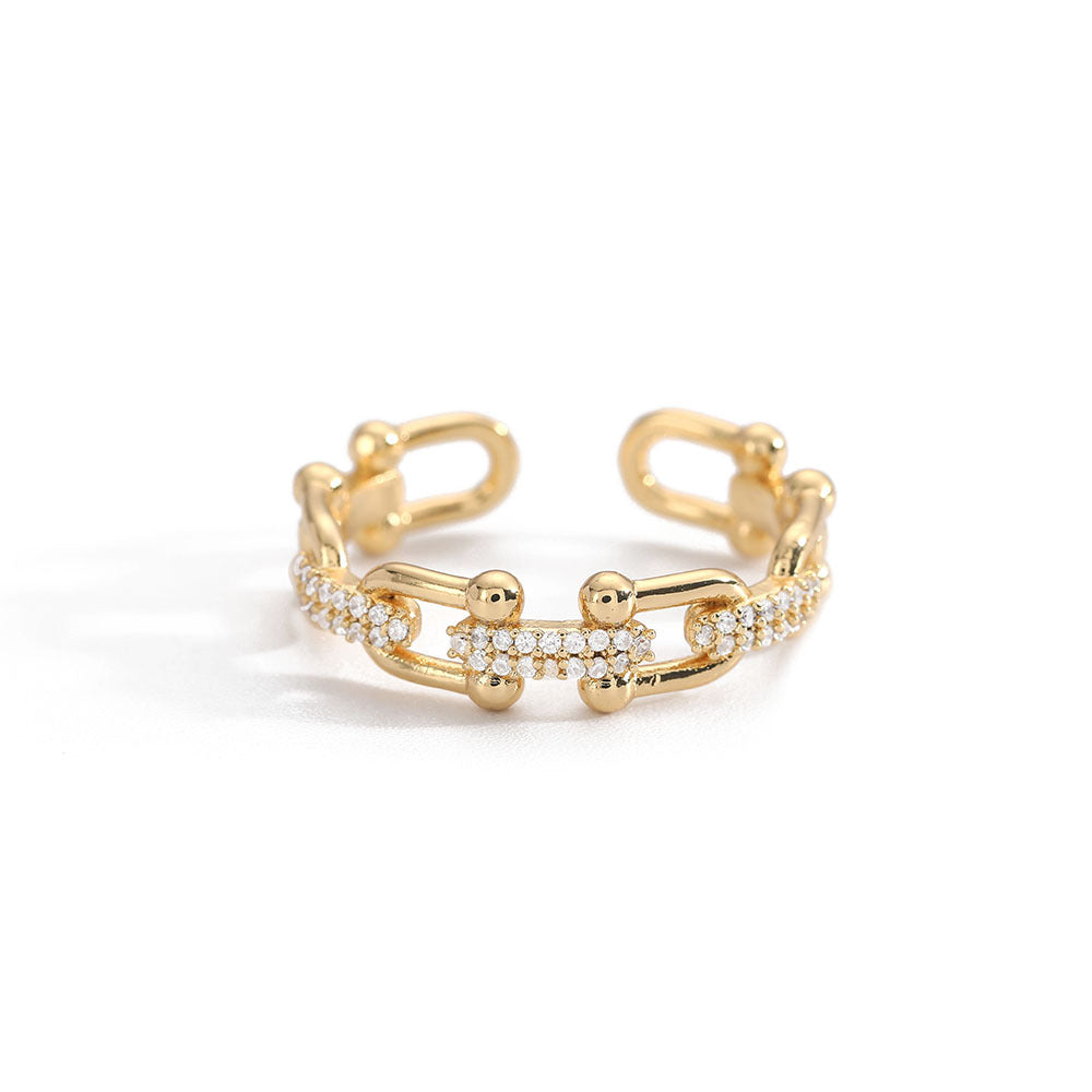 Fashion Geometric Ring Women's Copper
