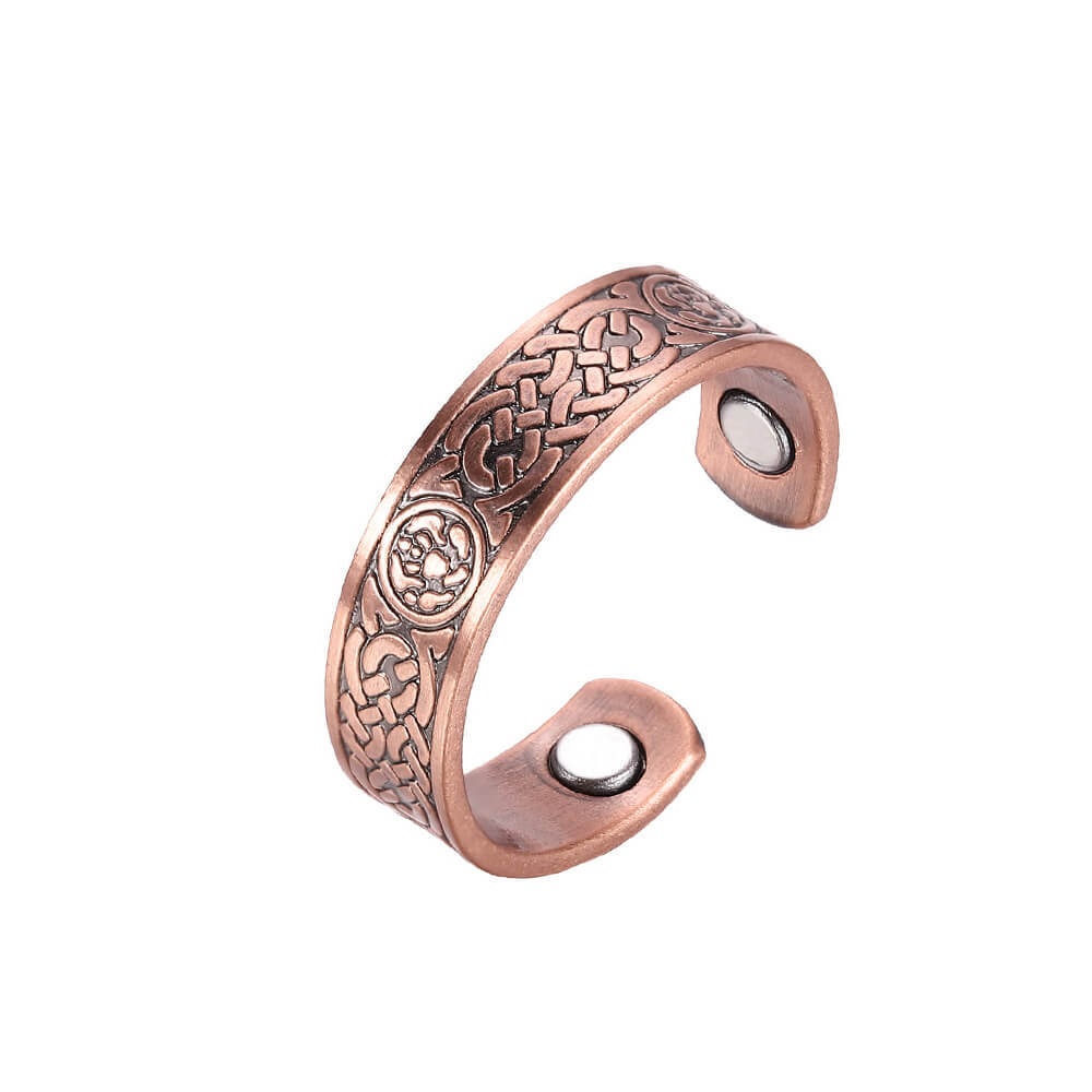 Pure Red Copper Ring Creative Style Open Magnetic Energy Ring Magnet