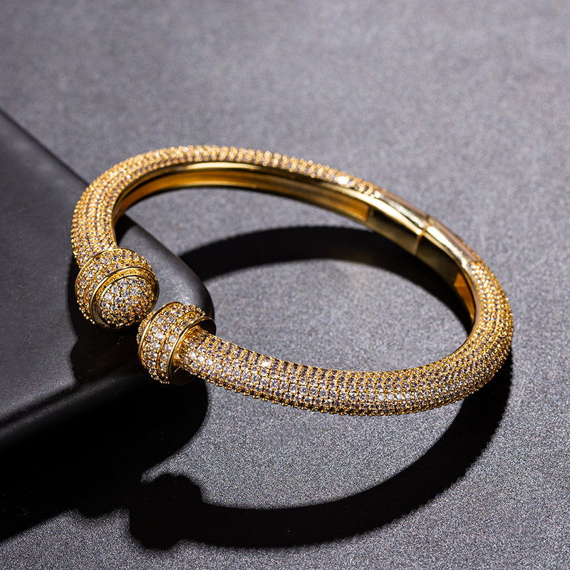 Jewelry Copper Silver Plated Fashion Couple Full Diamond Net Red Hot Bracelet