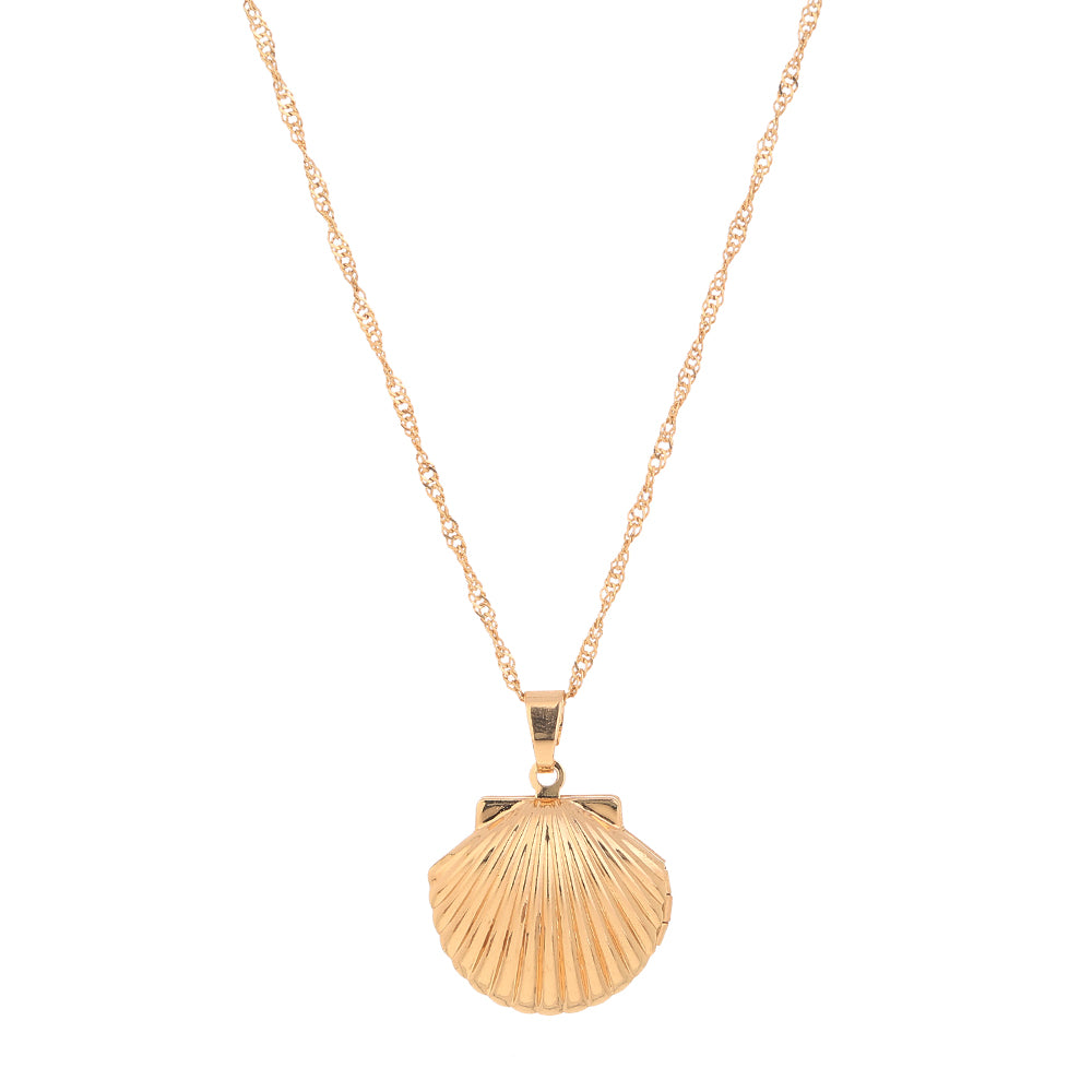 A Copper Shell Necklace That Opens