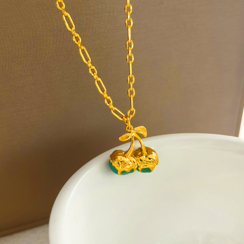 Fashion Copper Cherry Women's Necklace