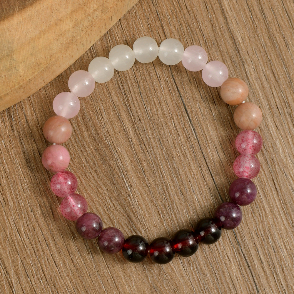 Rare Natural Stone Crystal Bracelet With A Star Design