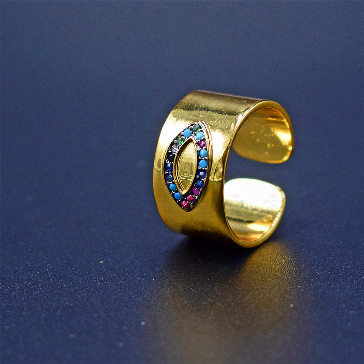 Zircon Ring Copper Micro-inlaid Zircon Ring