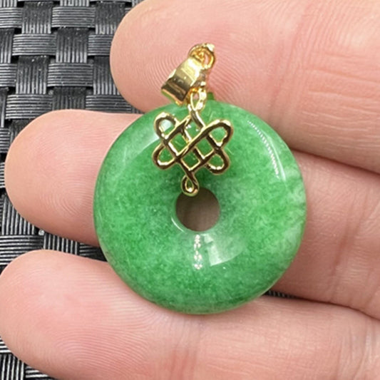 Jade Coin Buckle Pendant Necklace