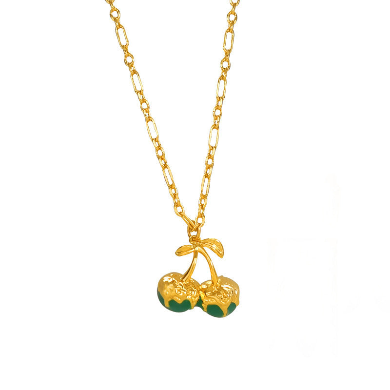 Fashion Copper Cherry Women's Necklace
