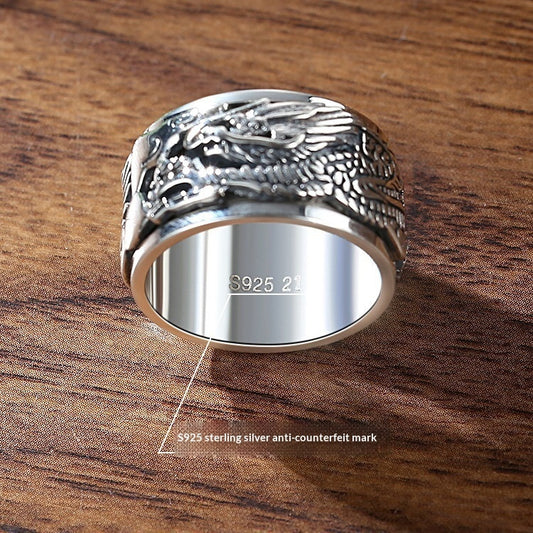 Male Auspicious Dragon Rotating Men's Rotatable Ring