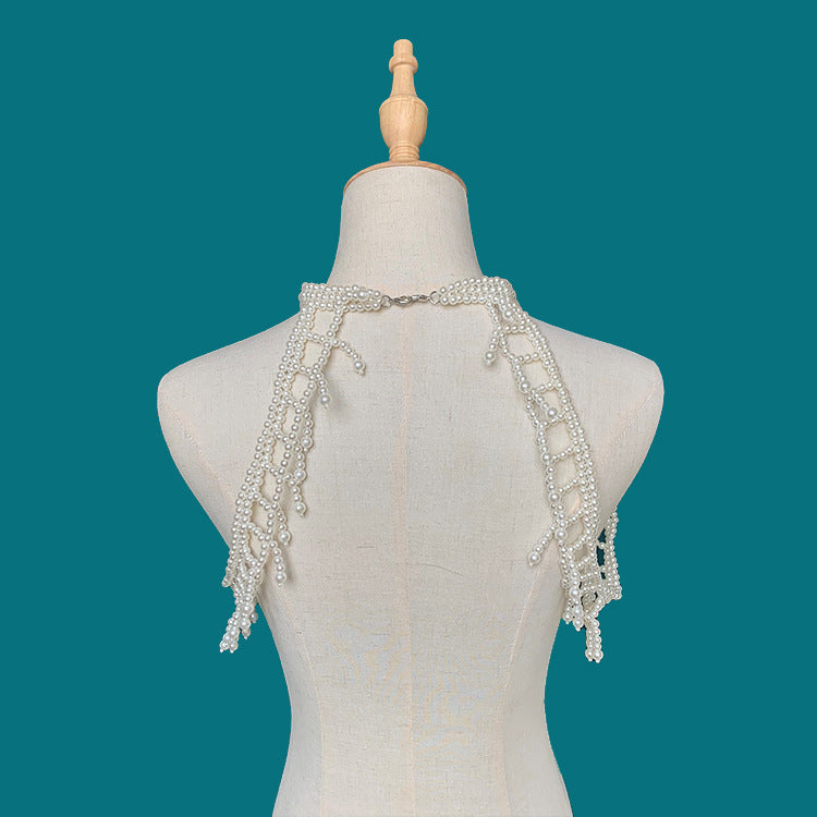 Hand Knitted Clothes Jewelry Shooting Pearl Shawl