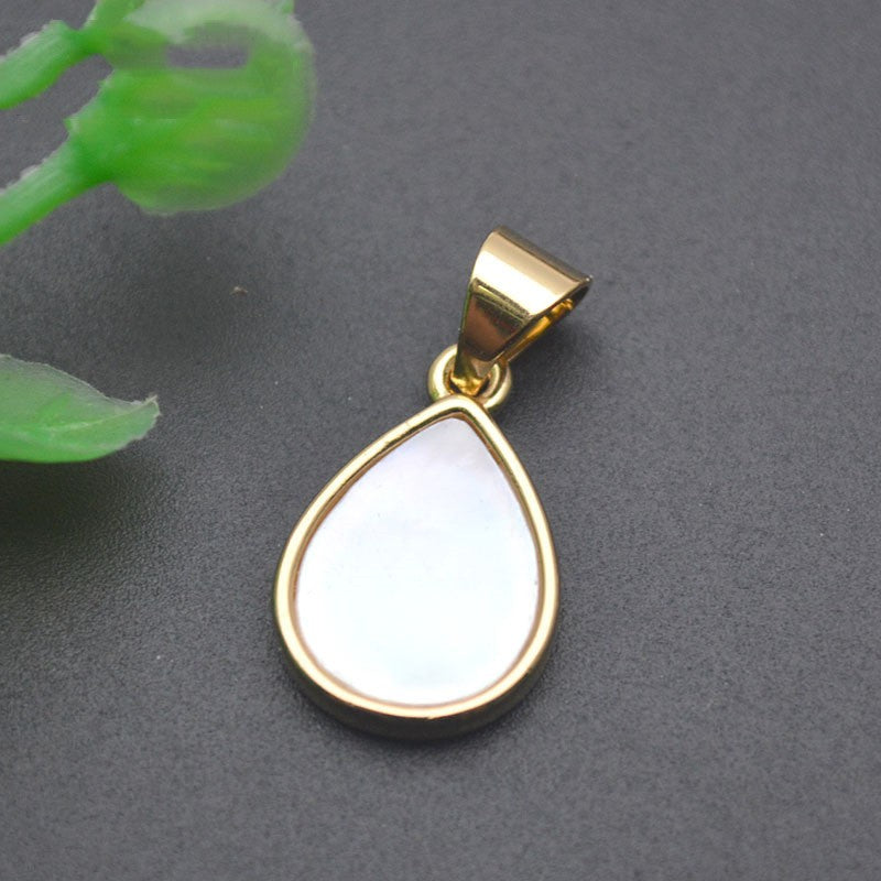 Copper Plating Natural Mother Shell Pendant
