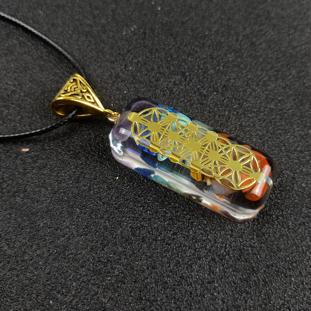 Crystal Semi-precious Stone Gravel Chakra Chakra Necklace