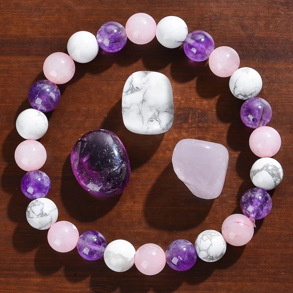 Rare Handmade Womens Bracelet With Amethyst