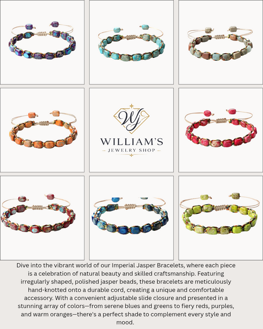 Handmade Natural Jasper Stone Bracelets.