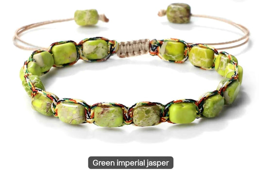 Handmade Natural Jasper Stone Bracelets.