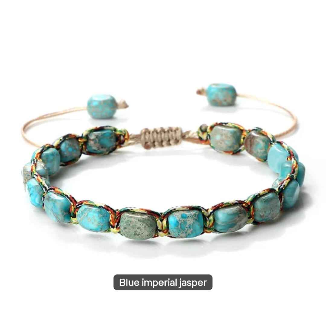 Handmade Natural Jasper Stone Bracelets.